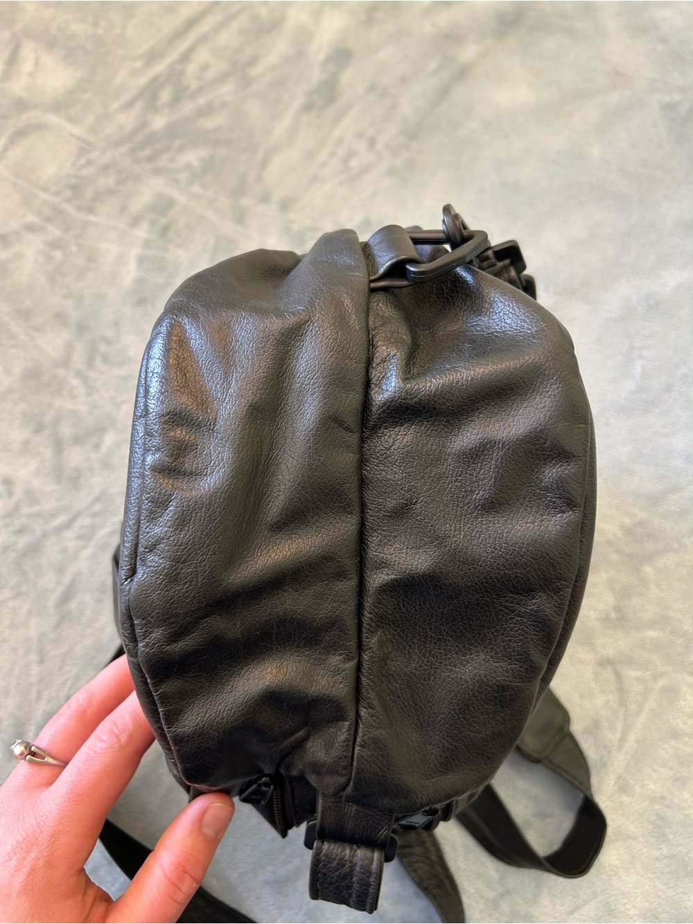 Ace Leather Goods Travelmate Backpack Black Leather Handcrafted EUC - Picture 11 of 12